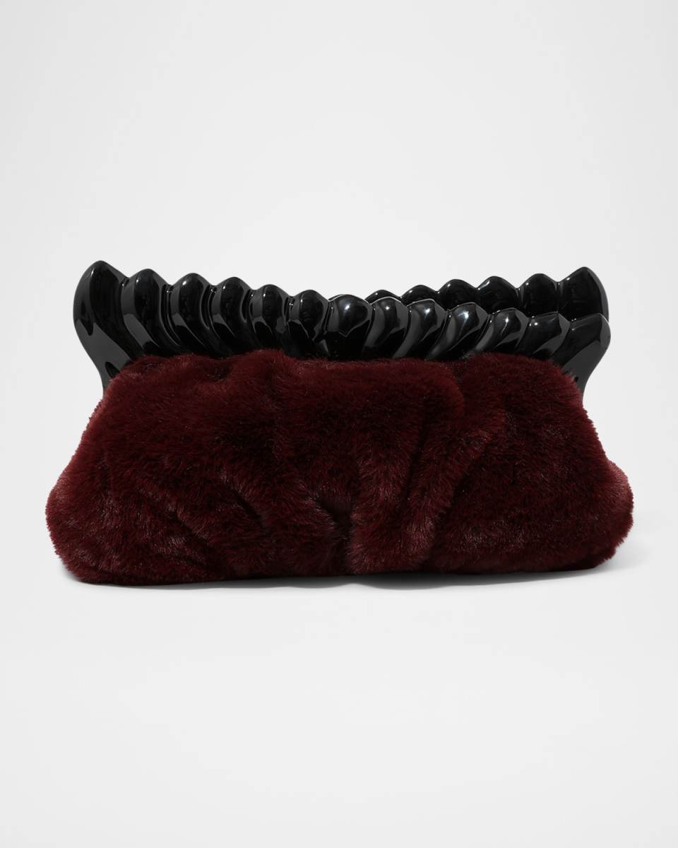 The Pouf Faux Fur Clutch Bag